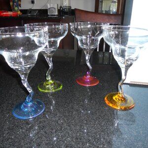 4 Margarita glasses